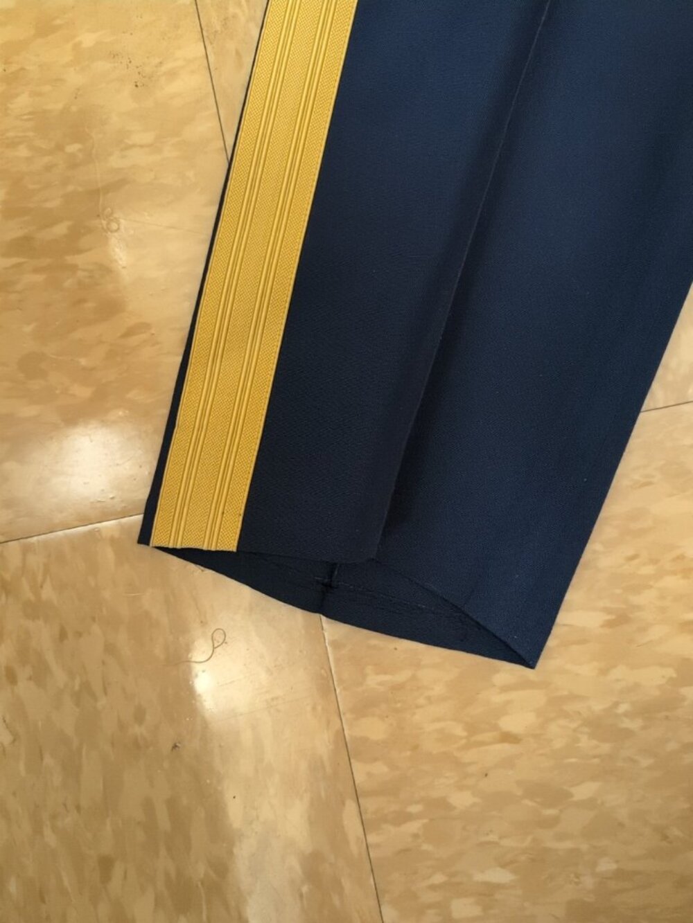US Army Bremen-Bowden 451 Trousers Officer Mens 31R Pants Dress Blue Yellow Uni - Picture 9 of 14